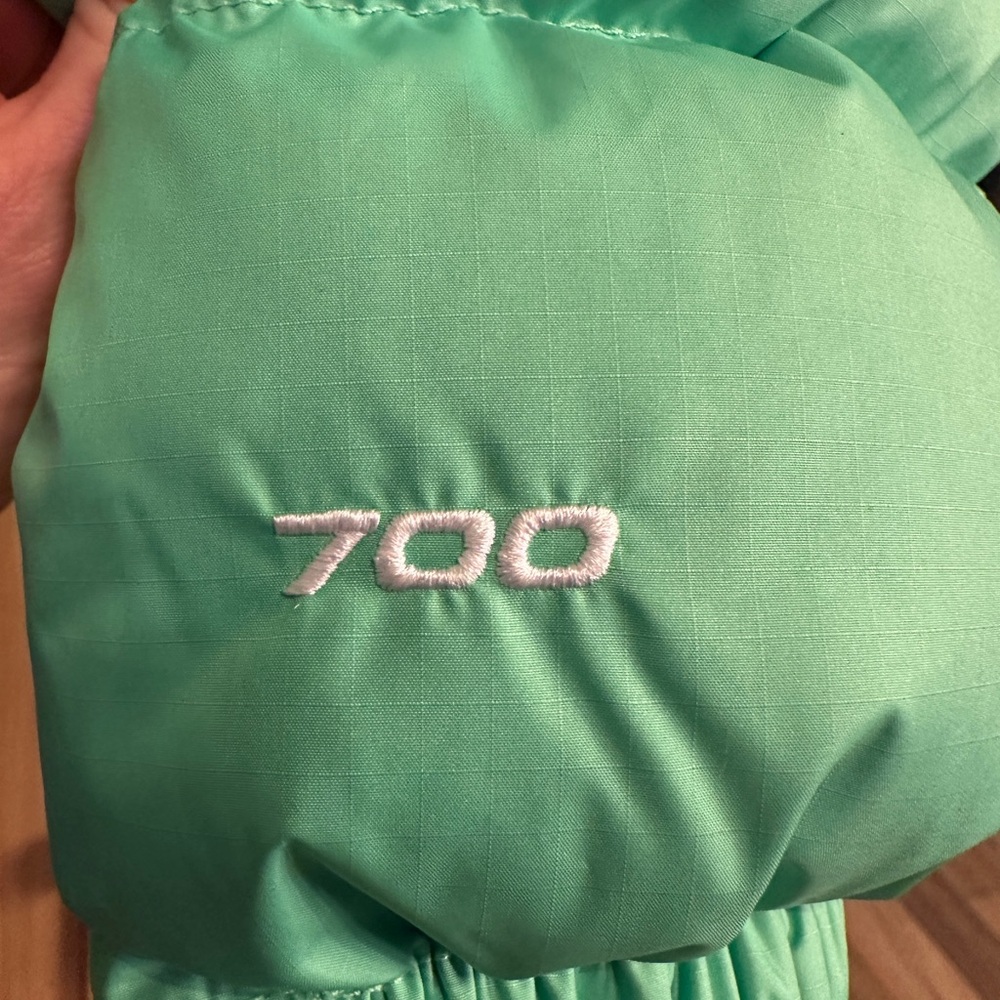 The North Face Cropped Nuptse Jacket 'Chlorophyll Green' size Small cropped - Picture 11 of 11